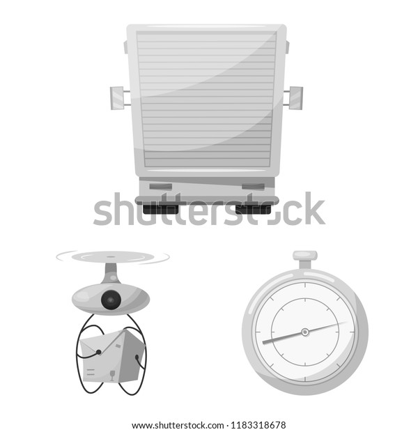 Isolated object of goods and cargo logo.\
Set of goods and warehouse vector icon for\
stock.