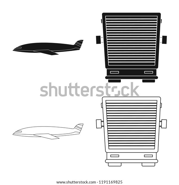 Isolated object of goods and\
cargo logo. Collection of goods and warehouse stock vector\
illustration.