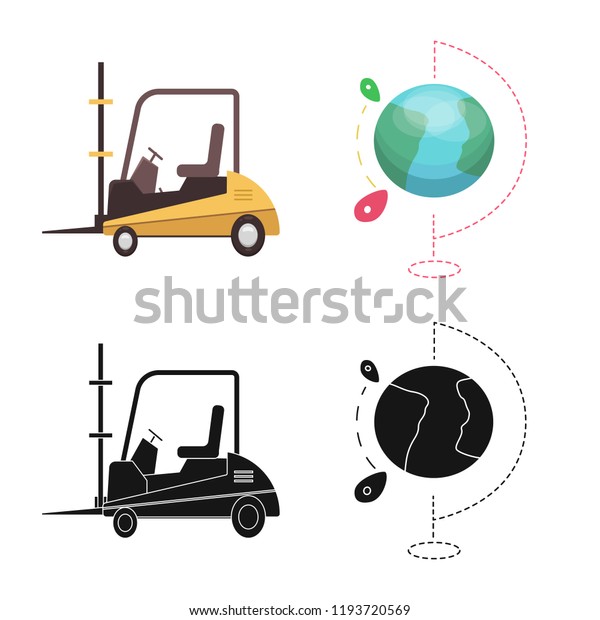 Isolated object of goods and cargo\
logo. Set of goods and warehouse stock vector\
illustration.