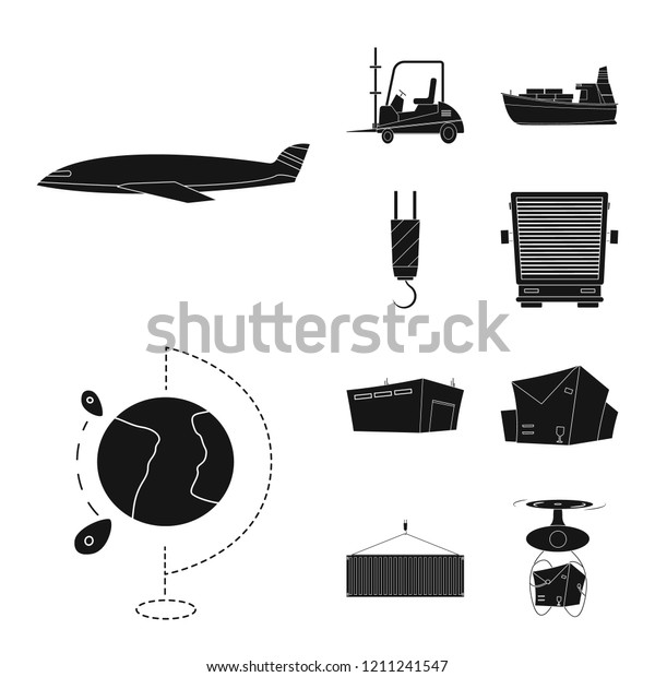 Isolated object of goods and cargo\
logo. Collection of goods and warehouse vector icon for\
stock.