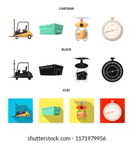Isolated object of goods and cargo sign. Collection of goods and warehouse stock vector illustration.