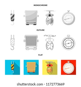 Isolated object of goods and cargo sign. Collection of goods and warehouse vector icon for stock.