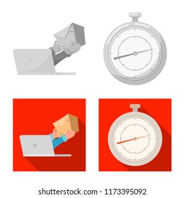 Isolated object of goods and cargo sign. Collection of goods and warehouse vector icon for stock.
