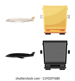 Isolated object of goods and cargo sign. Set of goods and warehouse vector icon for stock.