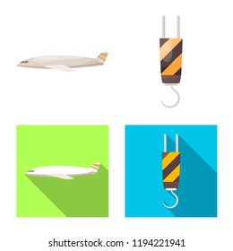 Isolated object of goods and cargo sign. Collection of goods and warehouse stock vector illustration.