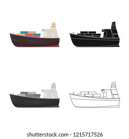 Isolated object of goods and cargo sign. Collection of goods and warehouse vector icon for stock.
