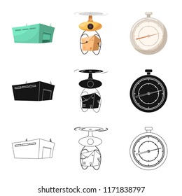 Isolated object of goods and cargo symbol. Set of goods and warehouse stock vector illustration.
