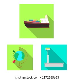 Isolated object of goods and cargo symbol. Collection of goods and warehouse stock vector illustration.