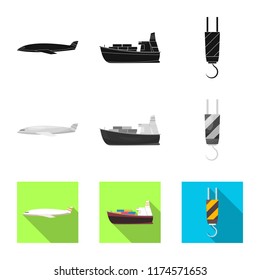 Isolated object of goods and cargo symbol. Collection of goods and warehouse stock vector illustration.
