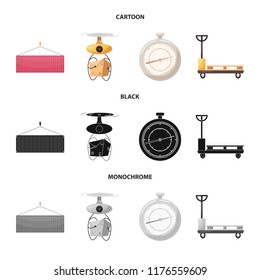 Isolated object of goods and cargo symbol. Set of goods and warehouse stock vector illustration.