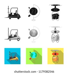 Isolated object of goods and cargo symbol. Set of goods and warehouse vector icon for stock.