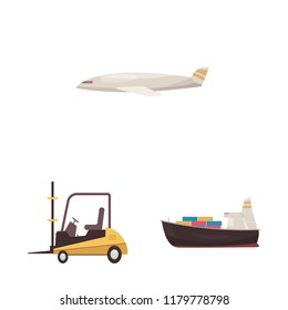 Isolated object of goods and cargo symbol. Collection of goods and warehouse stock vector illustration.