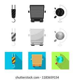Isolated object of goods and cargo symbol. Collection of goods and warehouse stock vector illustration.