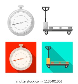Isolated object of goods and cargo symbol. Collection of goods and warehouse vector icon for stock.