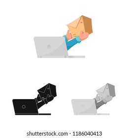 Isolated object of goods and cargo symbol. Collection of goods and warehouse vector icon for stock.