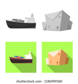 Isolated object of goods and cargo symbol. Collection of goods and warehouse stock vector illustration.