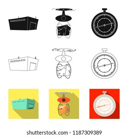 Isolated object of goods and cargo symbol. Collection of goods and warehouse vector icon for stock.