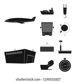 Isolated object of goods and cargo symbol. Collection of goods and warehouse stock vector illustration.