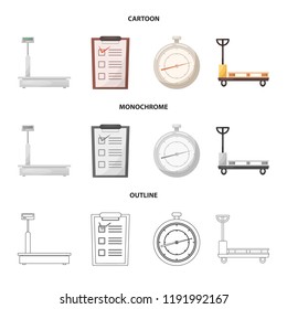 Isolated object of goods and cargo symbol. Set of goods and warehouse stock symbol for web.