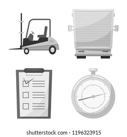 Isolated object of goods and cargo symbol. Collection of goods and warehouse vector icon for stock.