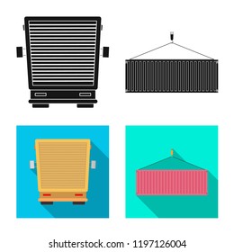 Isolated object of goods and cargo symbol. Set of goods and warehouse stock symbol for web.