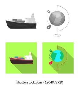 Isolated object of goods and cargo symbol. Collection of goods and warehouse stock vector illustration.