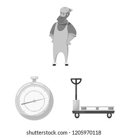 Isolated object of goods and cargo symbol. Collection of goods and warehouse vector icon for stock.