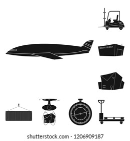 Isolated object of goods and cargo symbol. Collection of goods and warehouse stock symbol for web.