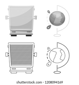 Isolated object of goods and cargo symbol. Collection of goods and warehouse stock symbol for web.