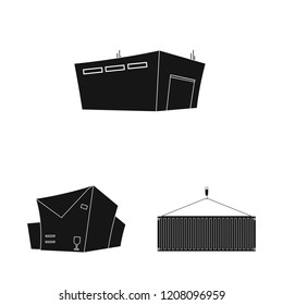 Isolated object of goods and cargo symbol. Set of goods and warehouse stock vector illustration.