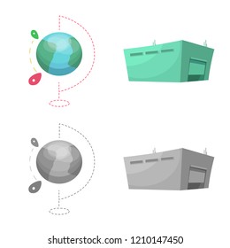 Isolated object of goods and cargo symbol. Collection of goods and warehouse stock vector illustration.