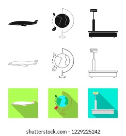 Isolated object of goods and cargo symbol. Collection of goods and warehouse stock symbol for web.