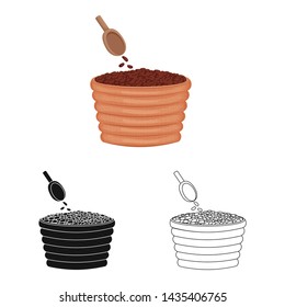 Isolated object of grain and chocolate sign. Collection of grain and basket stock symbol for web.
