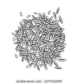 Isolated object of grain and rice  sign. Collection of grain and seed vector icon for stock.