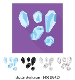 Isolated object of granules and salty sign. Set of granules and grains  stock symbol for web.