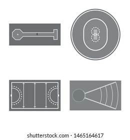 Isolated object of grass and game icon. Collection of grass and construction stock symbol for web.