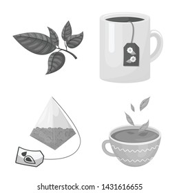 Isolated object of green and black icon. Collection of green and organic vector icon for stock.