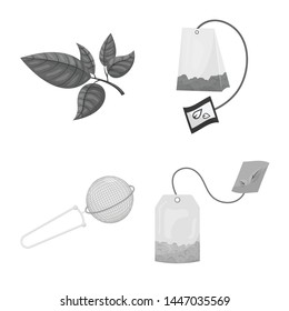 Isolated object of green and black symbol. Collection of green and organic vector icon for stock.