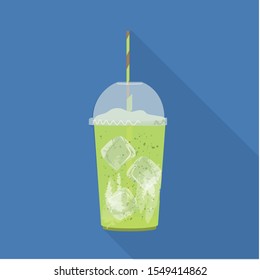 Isolated object of green tea symbol. Graphic of tea and glass vector icon for Stock.