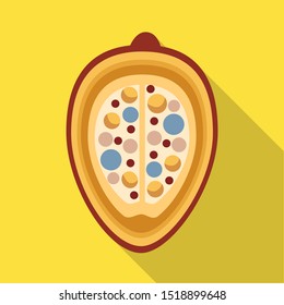Isolated object of groundnut and seed logo. Web element of groundnut and vitamins stock vector illustration.