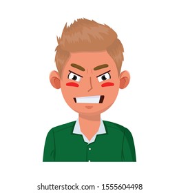 Isolated object of guy and grimace sign. Collection of guy and hatred stock symbol for web.