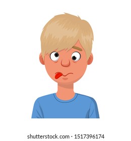Isolated object of guy and laugh logo. Graphic of guy and funny stock vector illustration.