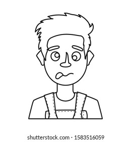 Isolated object of guy and laugh symbol. Collection of guy and funny stock vector illustration.