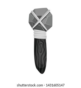 Isolated object of hammer and prehistoric symbol. Collection of hammer and tool stock symbol for web.