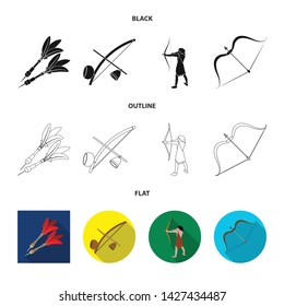 Isolated object of hand and tribal logo. Collection of hand and nature stock symbol for web.