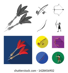 Isolated object of hand and tribal sign. Collection of hand and nature stock vector illustration.