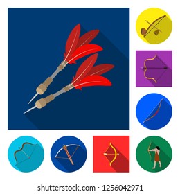 Isolated object of hand and tribal symbol. Set of hand and nature stock symbol for web.