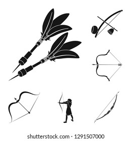Isolated object of hand and tribal symbol. Collection of hand and nature stock vector illustration.