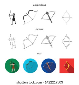 Isolated object of hand and tribal symbol. Set of hand and nature vector icon for stock.