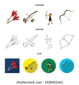 Isolated object of hand and tribal symbol. Set of hand and nature stock symbol for web.